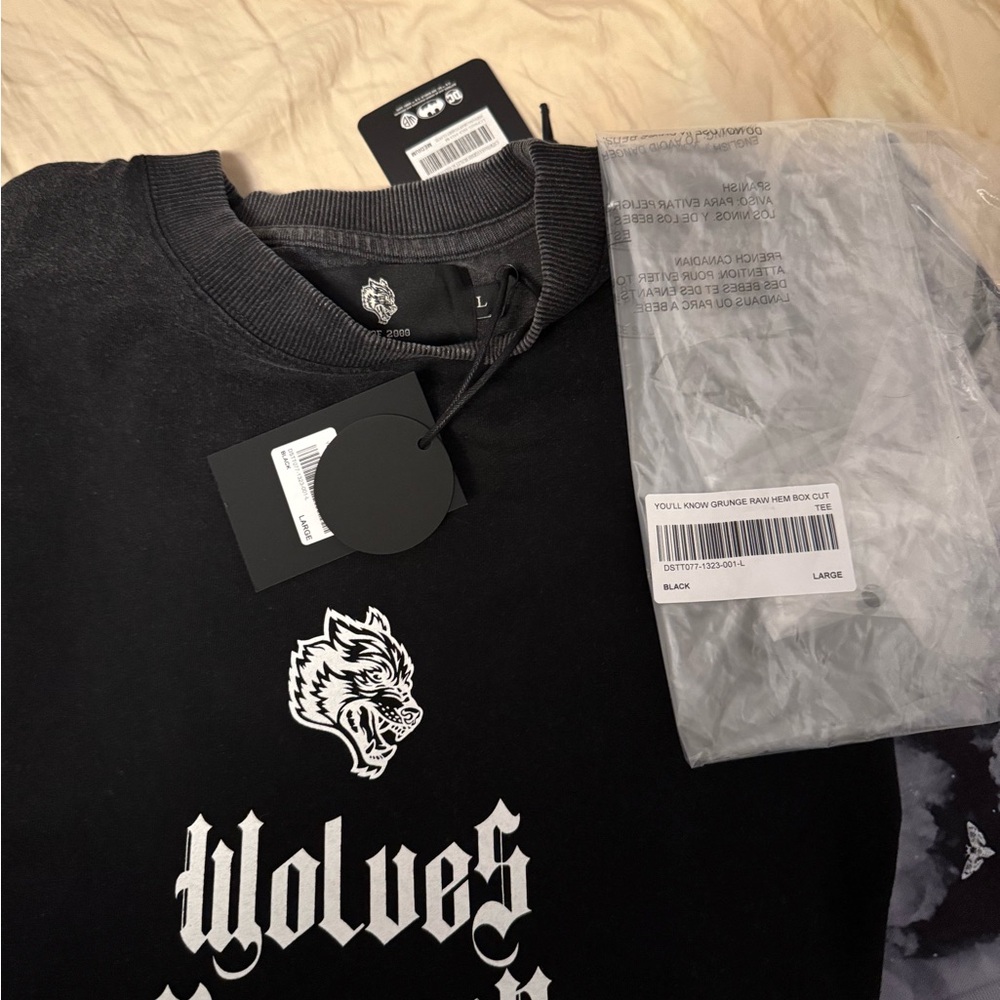 YOU'LL KNOW GRUNGE RAW HEM "BOX CUT" TEE IN BLACK